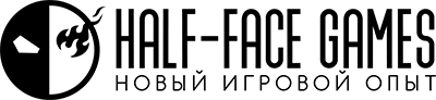 Логотип Half-Face Games на светлом фоне